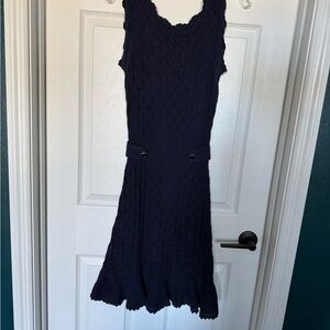 Lilly Pulitzer Navy Textured Midi Dress